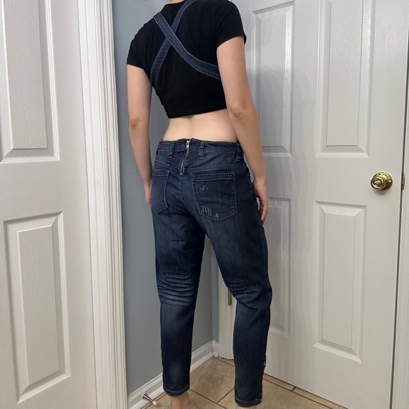 Blank NYC Overalls Denim Cotton Blue Skinny Cropped Casual Size 31 - Picture 2 of 8